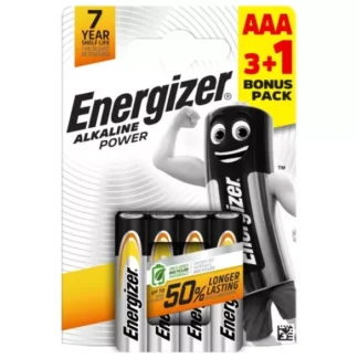 Energizer Power, Alkáli Mikro elem, AAA 3+1db/csomag Energizer Power, Alkáli Mikro elem, AAA 3+1db/csomag