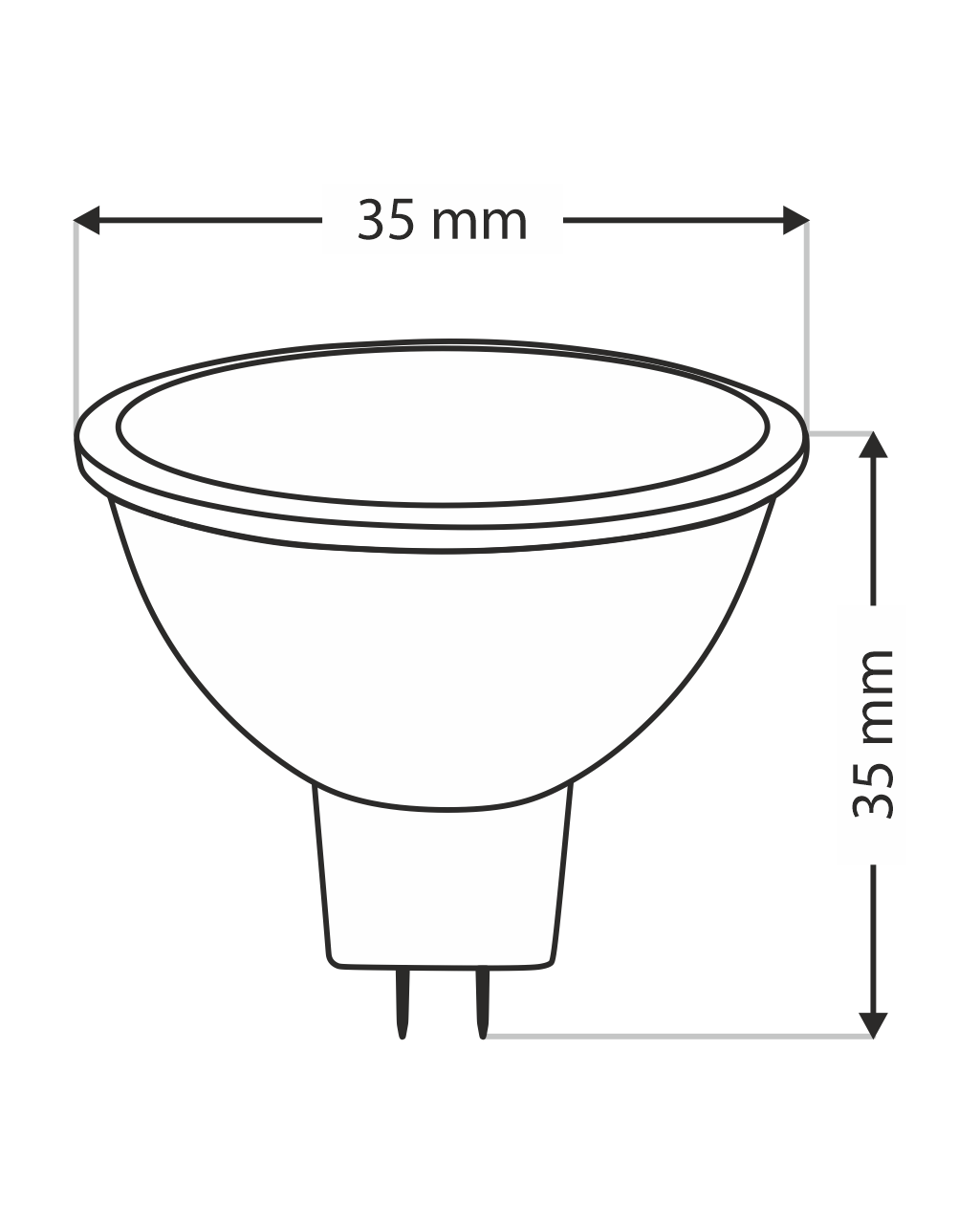 Trixline MR11/C 35W 12V 2700K halogén spotlámpa meleg fehér - Image 3