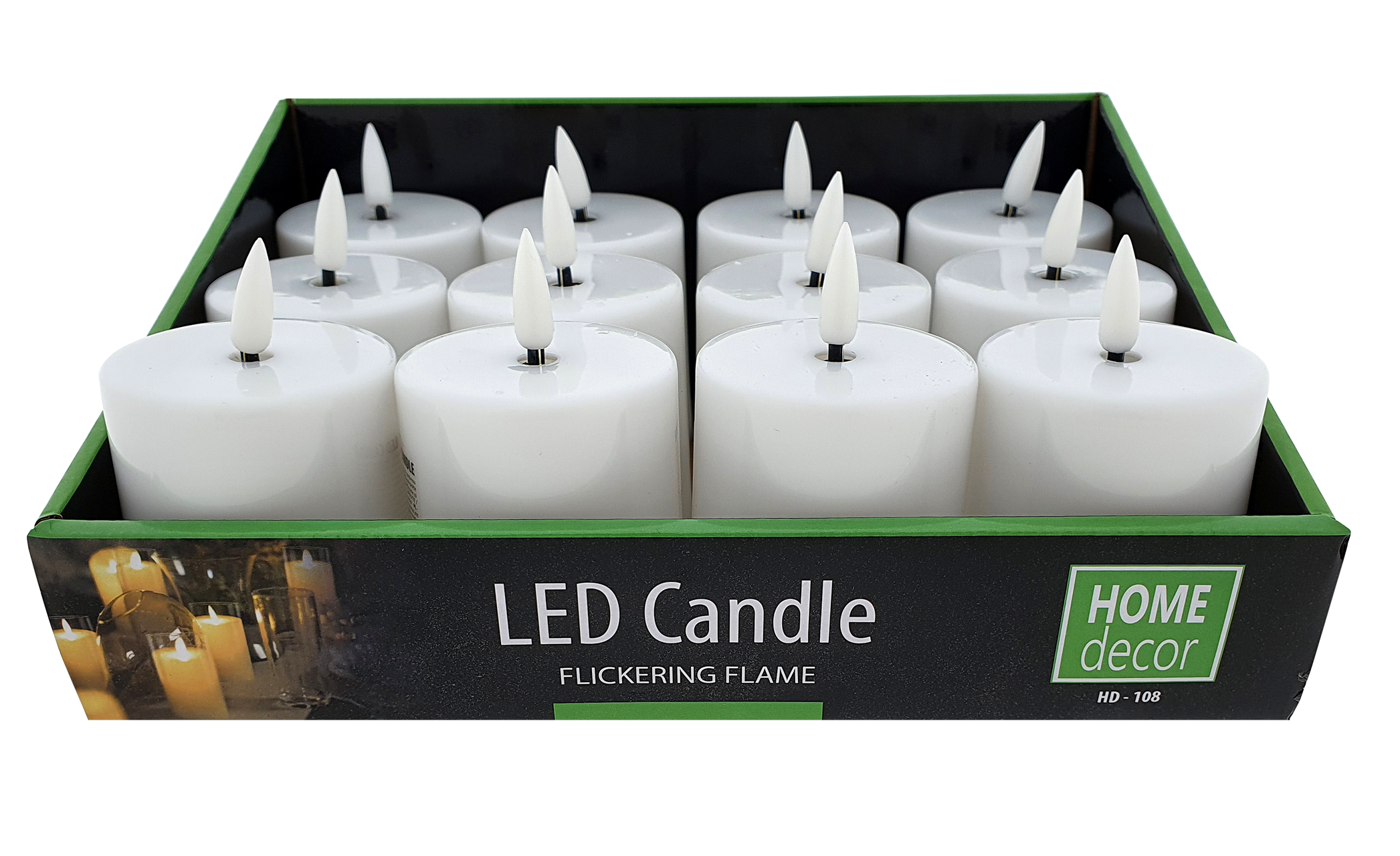 HD-108 gyertya - fehér HOME DECOR - Image 3