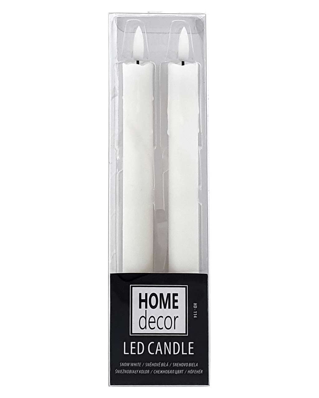 HD-114 Hosszú LED gyertyák – fehér, 2 db HOME DECOR HD-114 Hosszú LED gyertyák – fehér, 2 db HOME DECOR