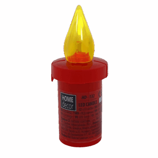 HD-132 LED gyertya piros/sárga pislákólo lángal LAKKOLT DÍSZ HD-132 LED gyertya piros/sárga pislákólo lángal LAKKOLT DÍSZ