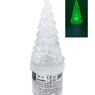 HD-134 LED gyertyafa - zöld, pislákólo láng LAKK DÍSZ