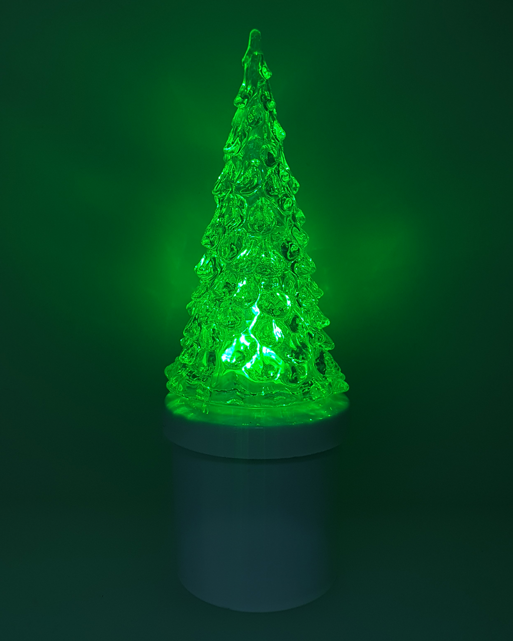 HD-134 LED gyertyafa - zöld, pislákólo láng LAKK DÍSZ - Image 4