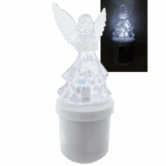 HD-136 LED gyertya Angyal - fehér pislákoló láng LAKK DÍSZ