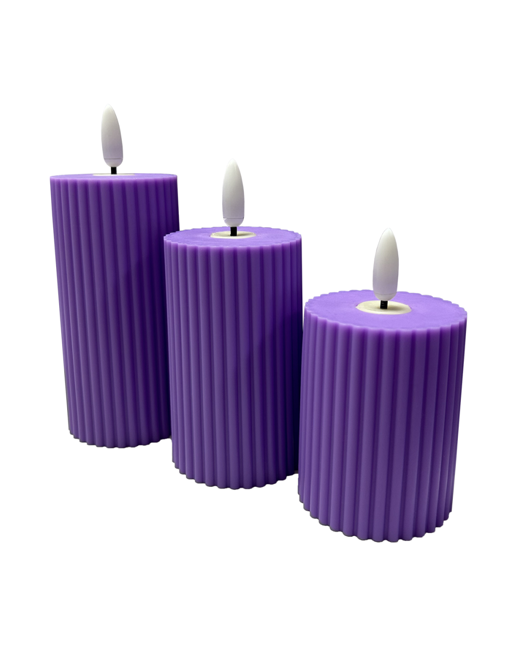 HD-140 LED gyertya – lila LAKKOLT DÍSZ 3 db-os szett HD-140 LED gyertya – lila LAKKOLT DÍSZ 3 db-os szett