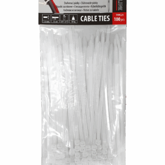 Kábelkötegelő TR CT-101 150×3,6mm, fehér TRIXLINE, 100 db Kábelkötegelő TR CT-101 150×3,6mm, fehér TRIXLINE, 100 db