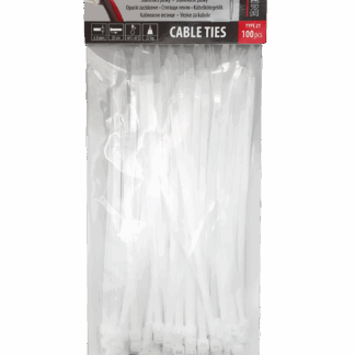 Kábelkötegelő TR CT-103 200×4,8mm, fehér TRIXLINE, 100 db Kábelkötegelő TR CT-103 200×4,8mm, fehér TRIXLINE, 100 db