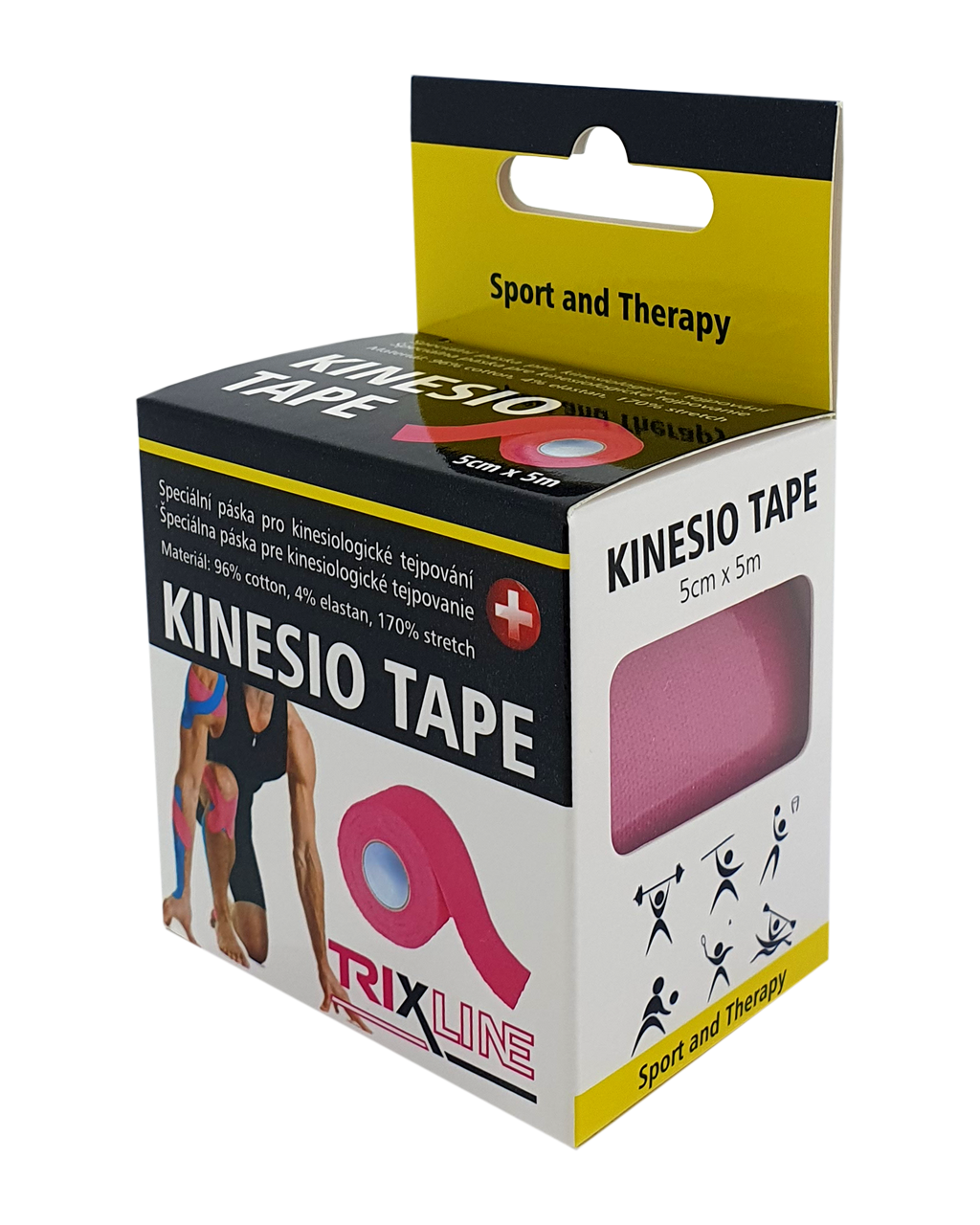 Trixline KINESIO szalag 5cm x 5m rózsaszín - Image 2