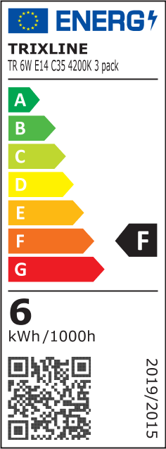Trixline 6W/3db C35 E14 4200K semleges fehér 3 db-os - Image 4