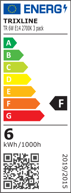 Trixline 6W/3db P45 E14 2700K meleg fehér 3 db-os - Image 4