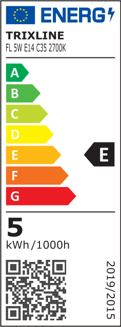 Dekoratív FILAMENT Trixline 5W 600lm C35 E14 2700K meleg fehér - Image 2