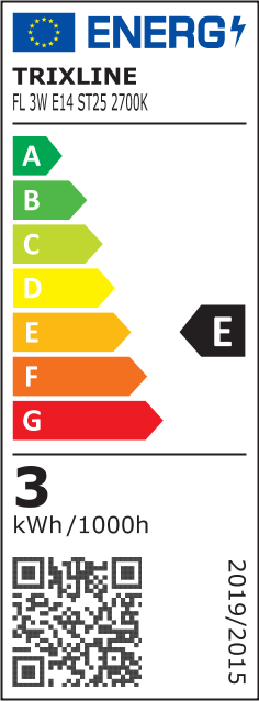 Dekoratív FILAMENT Trixline 3W 360lm ST25 E14 2700K meleg fehér - Image 3