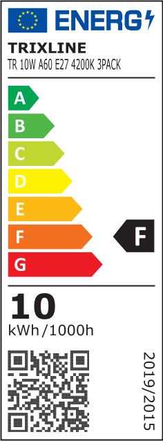 Tixline 10W/3db A60 E27 4200K semles fehér 3 db-os - Image 4