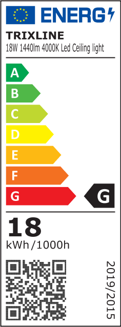 TR-18M LED 18W/1440lm/4000K szenzoros, mennyezeti lámpa kerek fényű - fehér Trixline LENA - Image 2