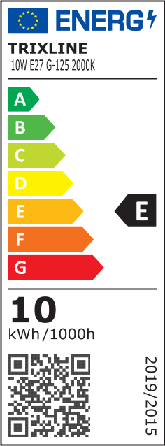 Dekoratív LED izzószálas Trixline G-125, 10W E27 GOLD - Image 3