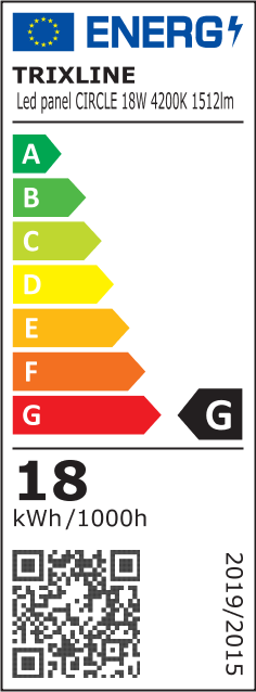 TR-104 LED panel 18W 1512lm 4200K - kerek Trixline - Image 2