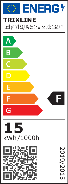 TR-138 LED panel 15W 1320lm 6500K, négyzet alakú süllyesztett Trixline - Image 3