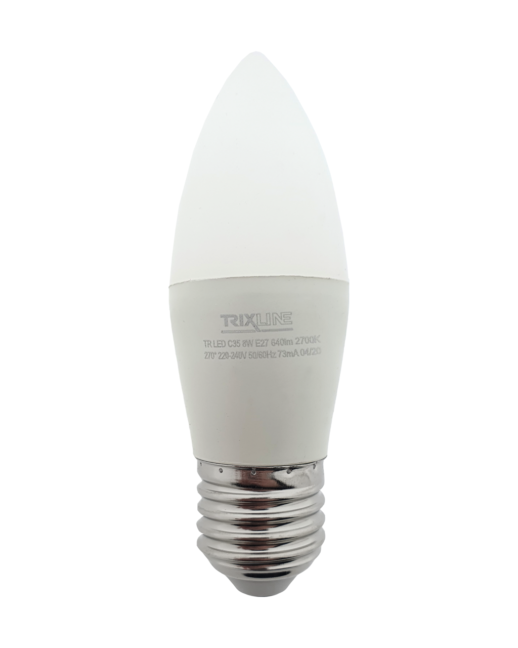 Trixline 8W E27 C35 2700K meleg fehér