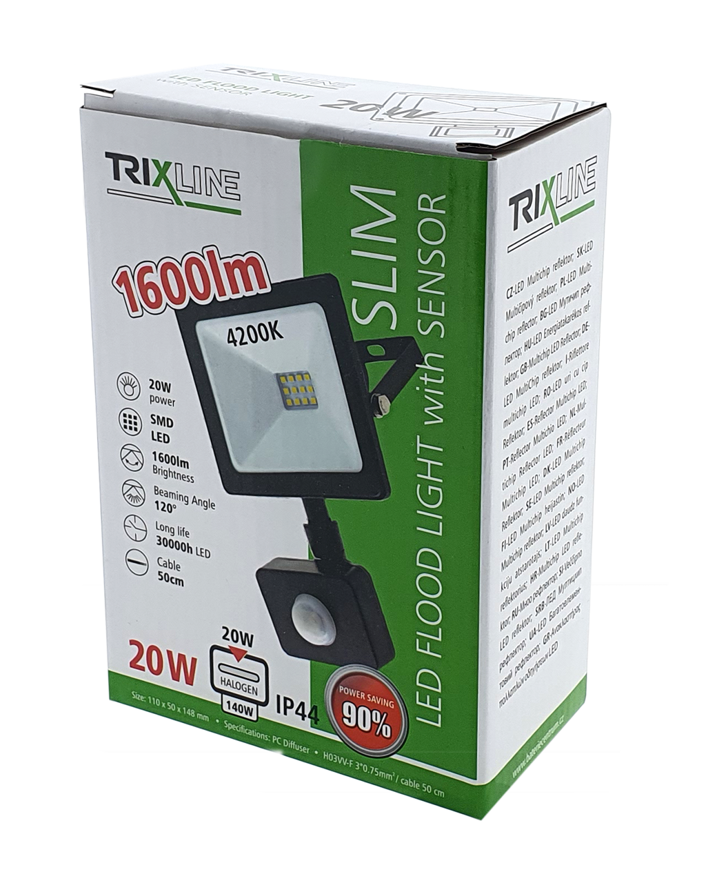 TRIXLINE 20W Szenzoros reflektor mozgásérzékelővel - Image 3
