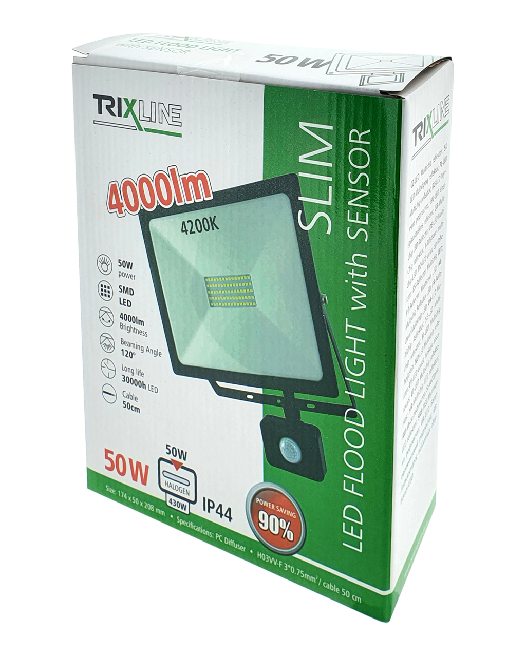 TRIXLINE 50W Szenzoros reflektor mozgásérzékelővel - Image 3