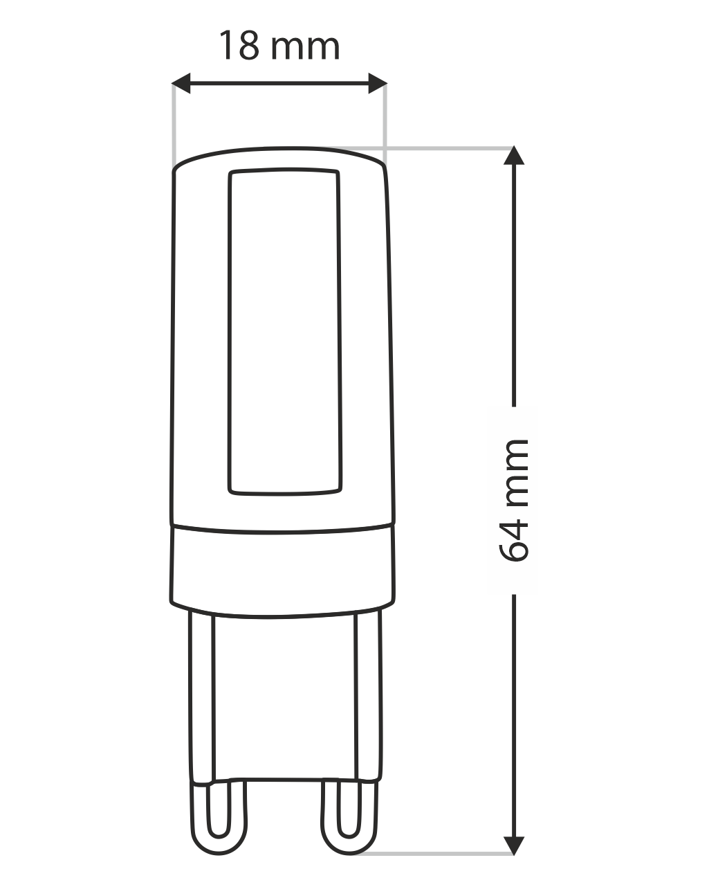 Trixline10W 1040lm G9 6500K magas fehér LED izzó - Image 2