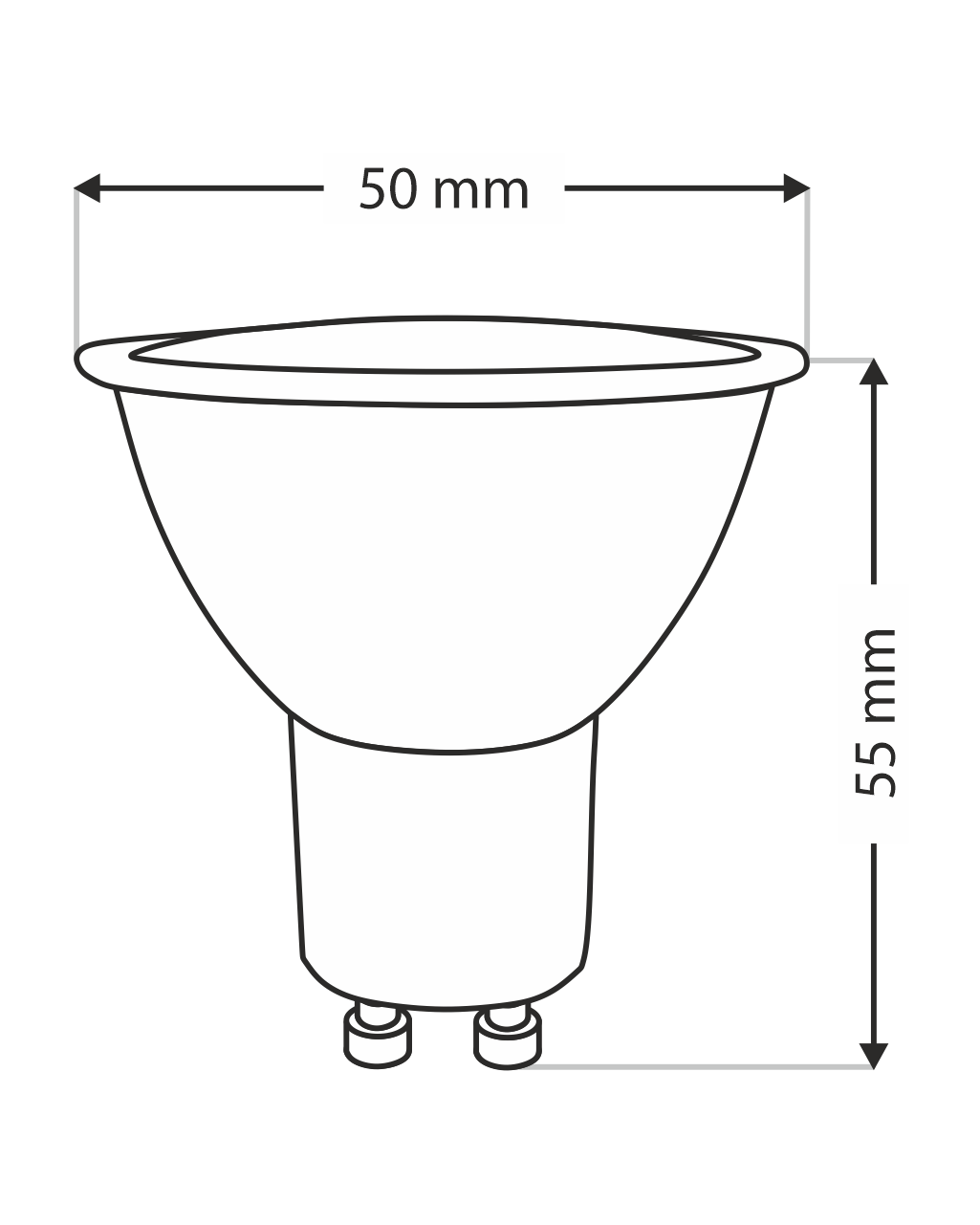 Q-TEC 5W GU10 450lm 2700K meleg fehér - Image 3