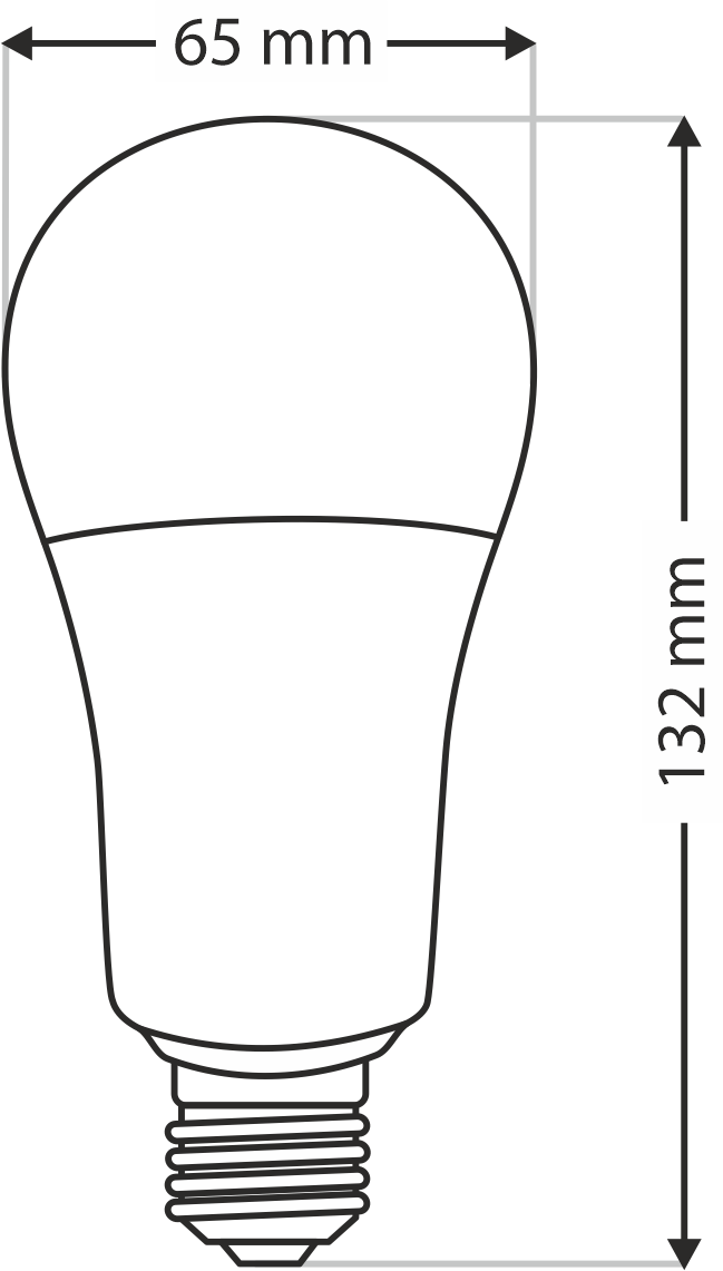 Trixline 18W E27 A65 2700K 1620lm meleg fehér - Image 2