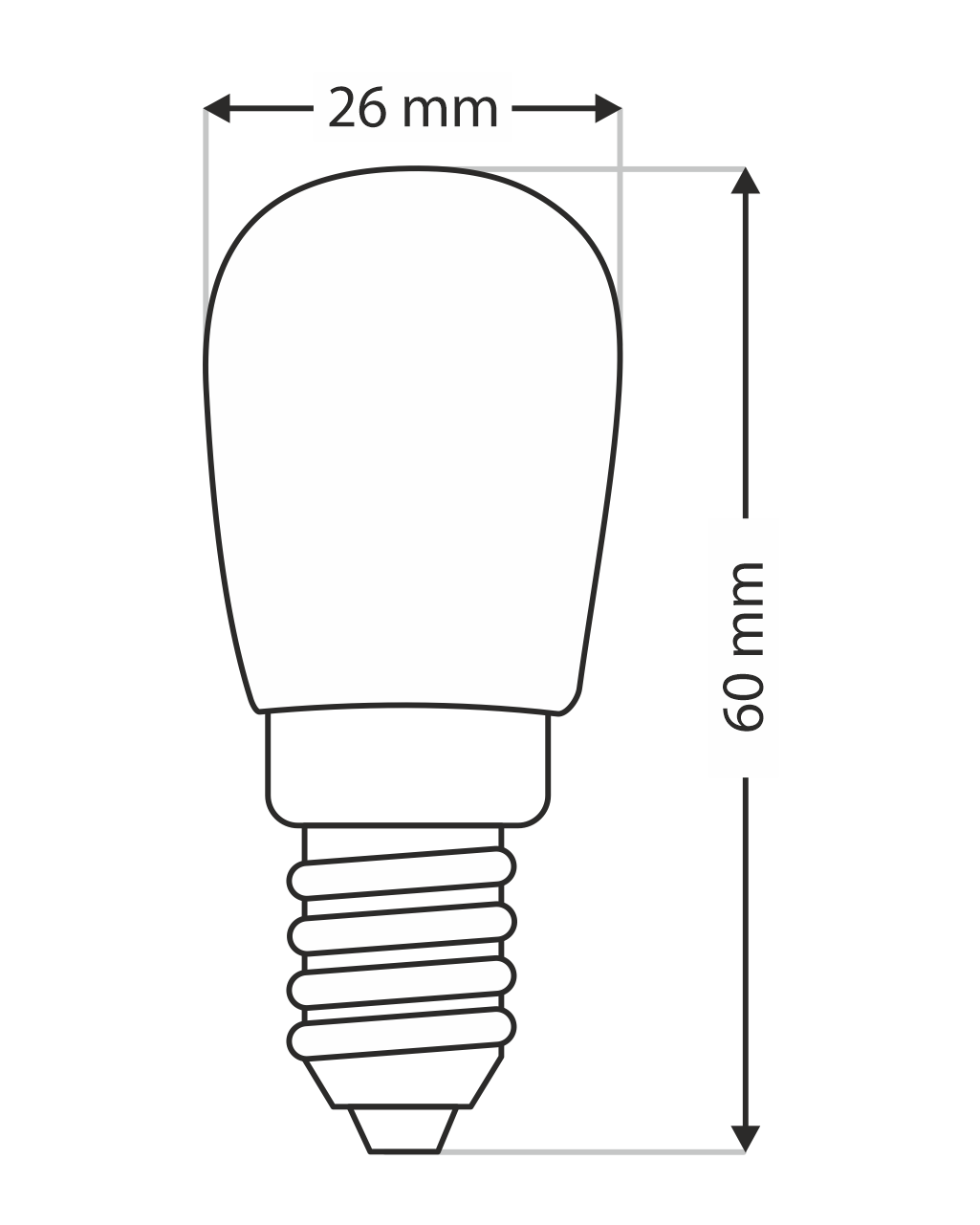 Trixline 2W E14 ST26 4200K semleges fehér - Image 4