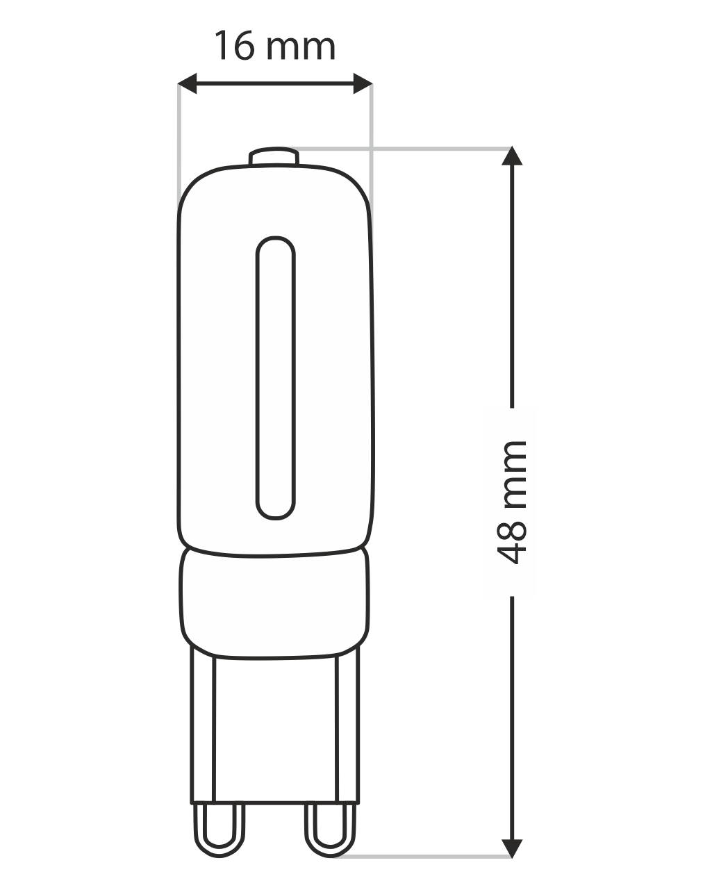 Trixline 3W G9 2700K meleg fehér - Image 2