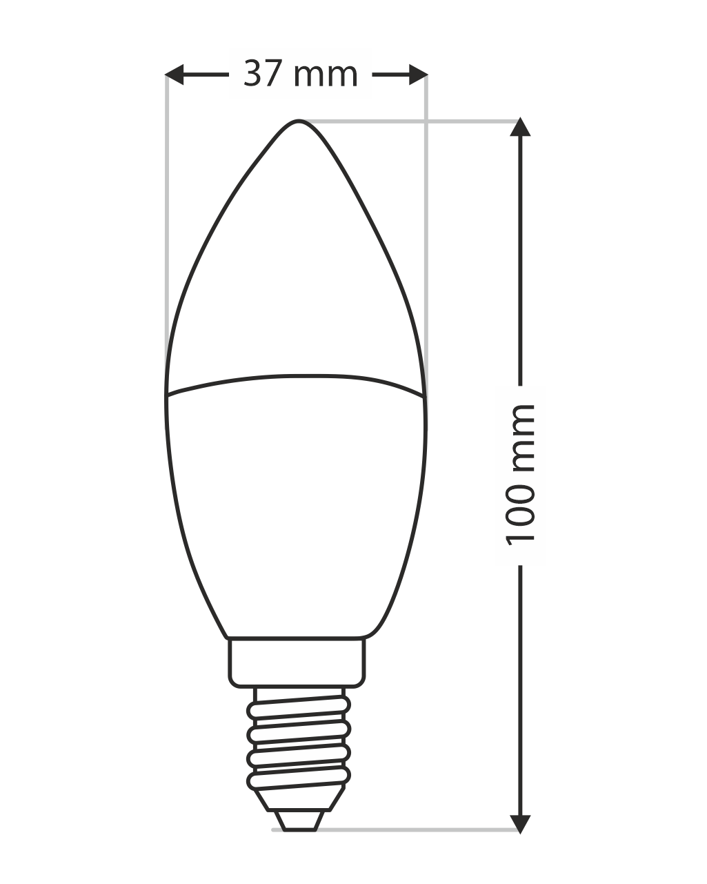 Trixline 4W 360lm E14 C35 2700K meleg fehér - Image 2