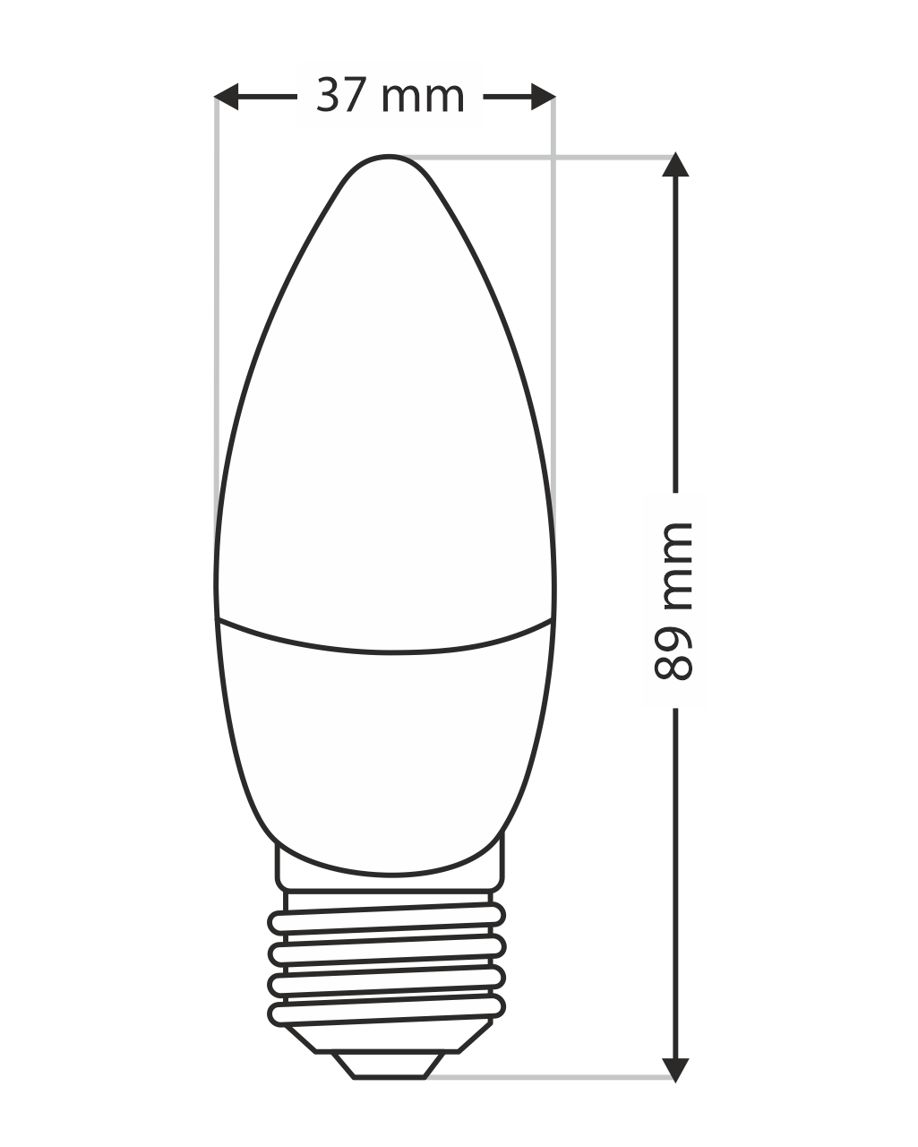 Trixline 4W E27 C35 4200K semleges fehér - Image 2