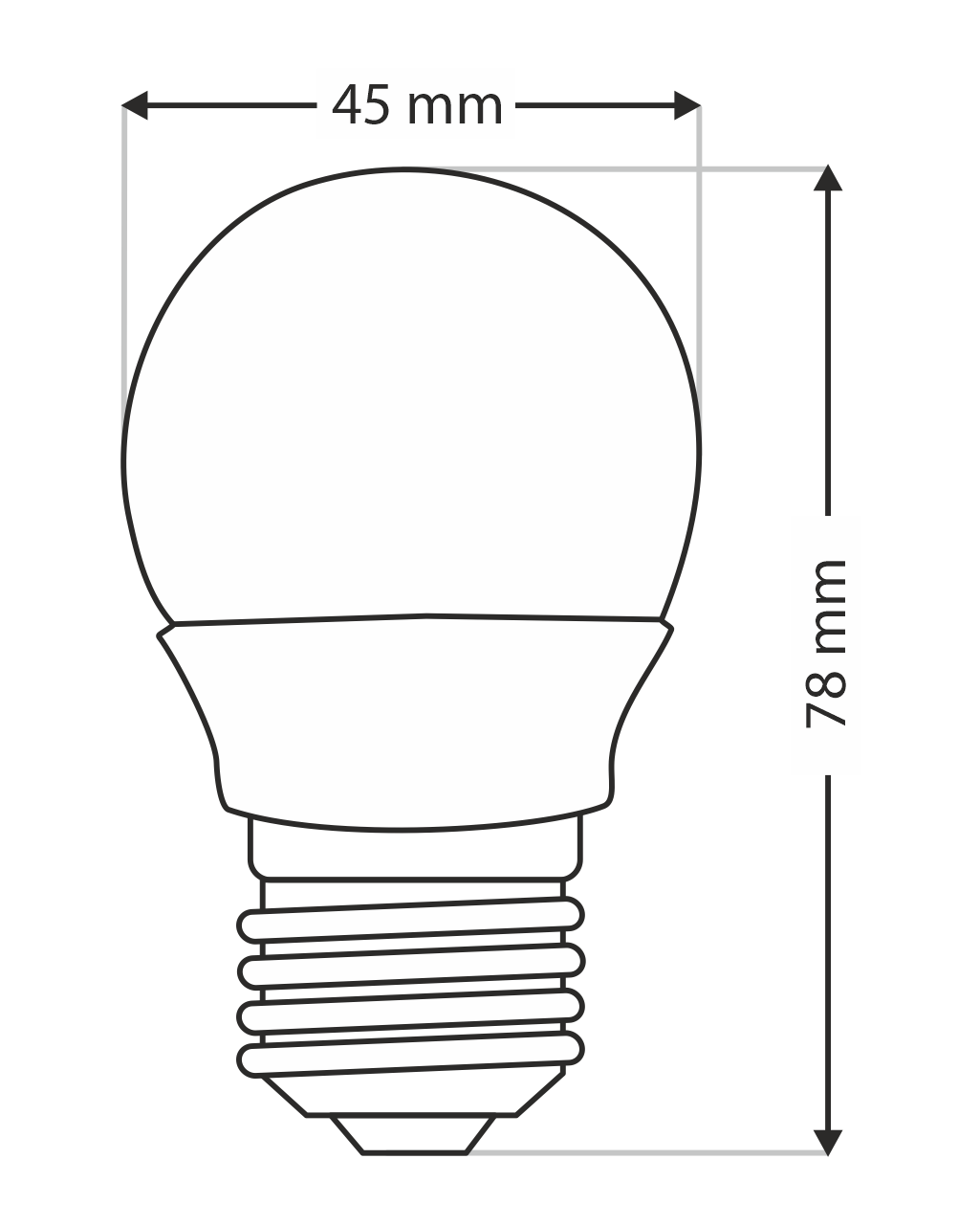 Trixline 6W E27 G45 2700K meleg fehér - Image 3