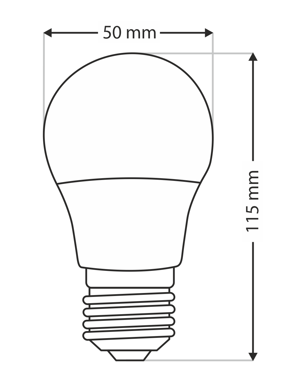 Trixline 8W E27 A50 6500K hideg fehér - Image 2