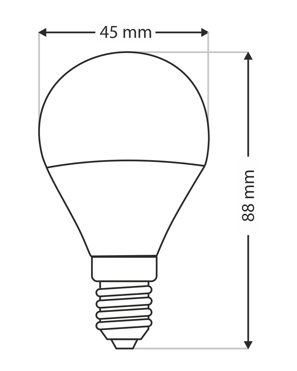 Trixline 8W E14 P45 2700K meleg fehér - Image 3