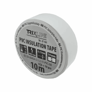 PVC szigetelőzálag TR-IT 101 10m, 0,13mm fehér TRIXLINE PVC szigetelőzálag TR-IT 101 10m, 0,13mm fehér TRIXLINE