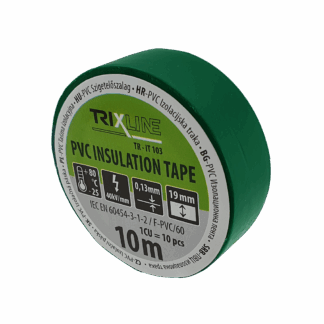 PVC szigetelőzálag TR-IT 103 10m, 0,13mm zöld TRIXLINE PVC szigetelőzálag TR-IT 103 10m, 0,13mm zöld TRIXLINE