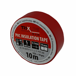 PVC szigetelőzálag TR-IT 105 10m, 0,13mm piros TRIXLINE PVC szigetelőzálag TR-IT 105 10m, 0,13mm piros TRIXLINE