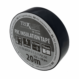PVC szigetelőzálag TR-IT 200 20m, 0,13mm fekete TRIXLINE PVC szigetelőzálag TR-IT 200 20m, 0,13mm fekete TRIXLINE