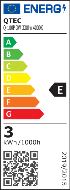 Q-100P LED panel 3W 330lm 4000K fehér – kerek Qtec Q-100P LED panel 3W 330lm 4000K fehér – kerek Qtec