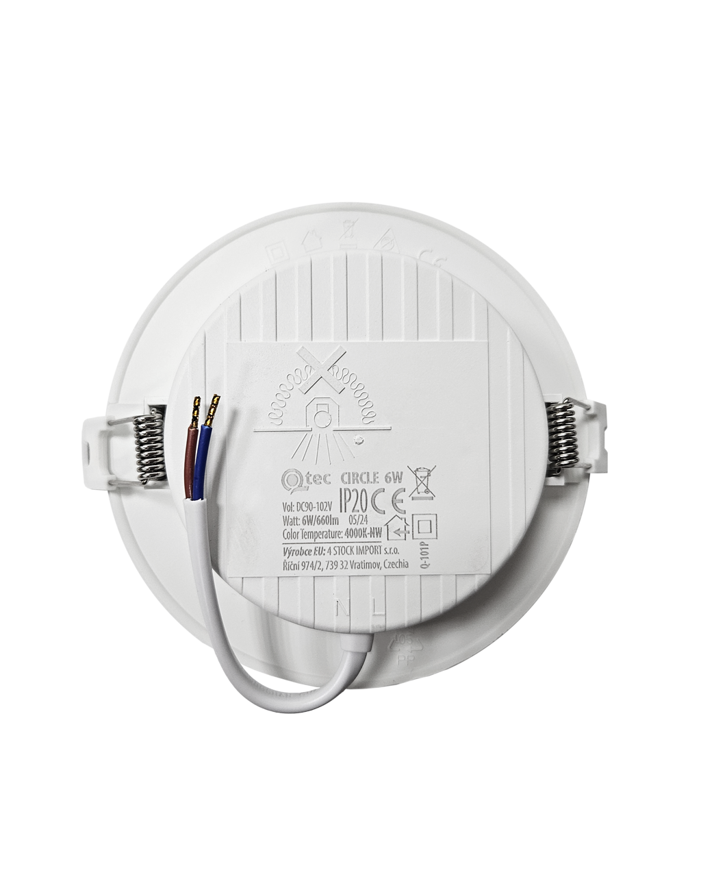 Q-101P LED panel 6W 660lm 4000K fehér – kerek Qtec Q-101P LED panel 6W 660lm 4000K fehér – kerek Qtec