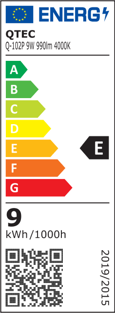 Q-102P LED panel 9W 990lm 4000K fehér – kerek Qtec Q-102P LED panel 9W 990lm 4000K fehér – kerek Qtec