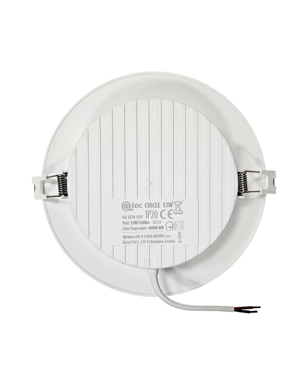 Q-103P LED panel 12W 1200lm 4000K fehér – kerek Qtec Q-103P LED panel 12W 1200lm 4000K fehér – kerek Qtec