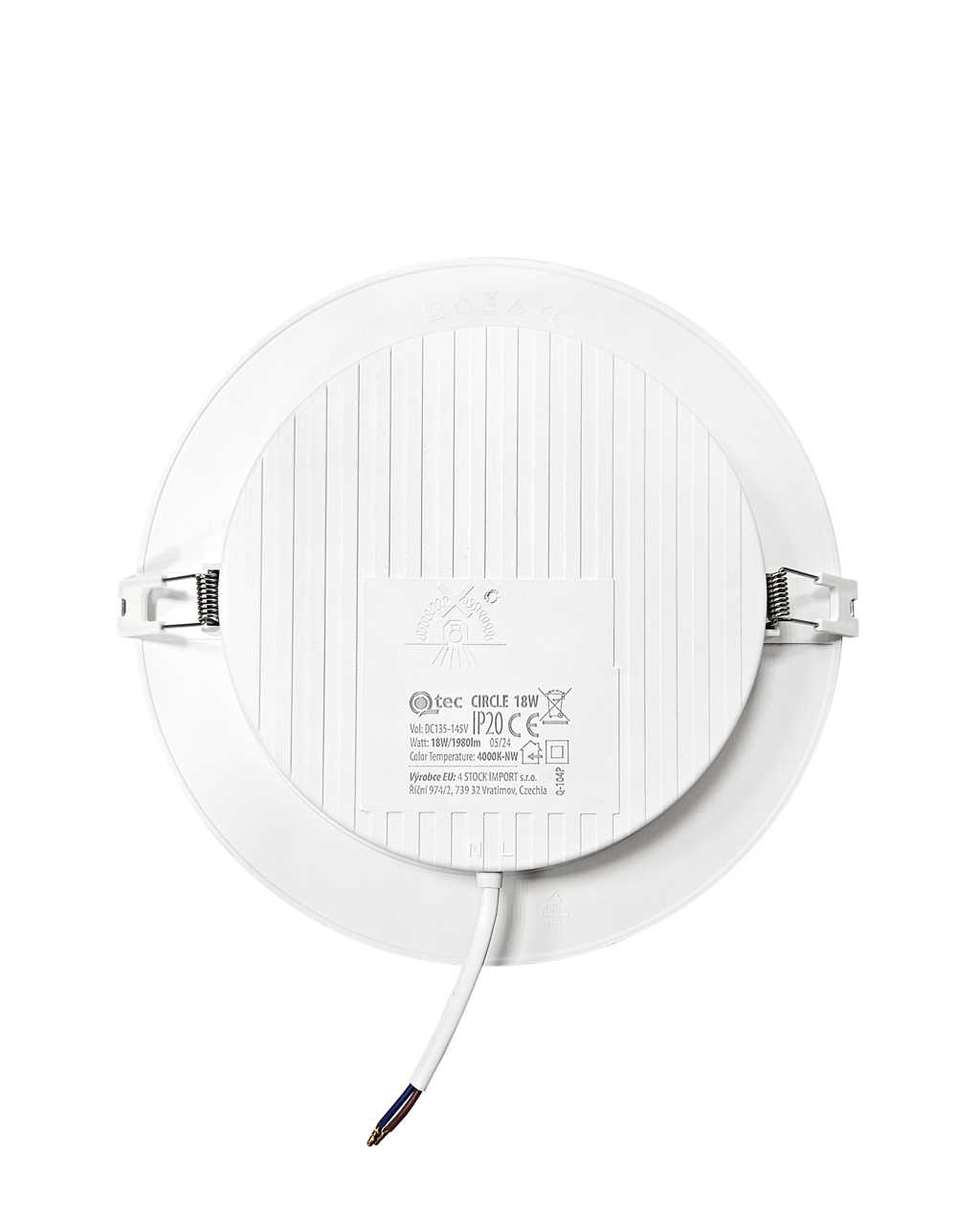 Q-104P LED panel 18W 1980lm 4000K fehér - kerek Qtec - Image 4