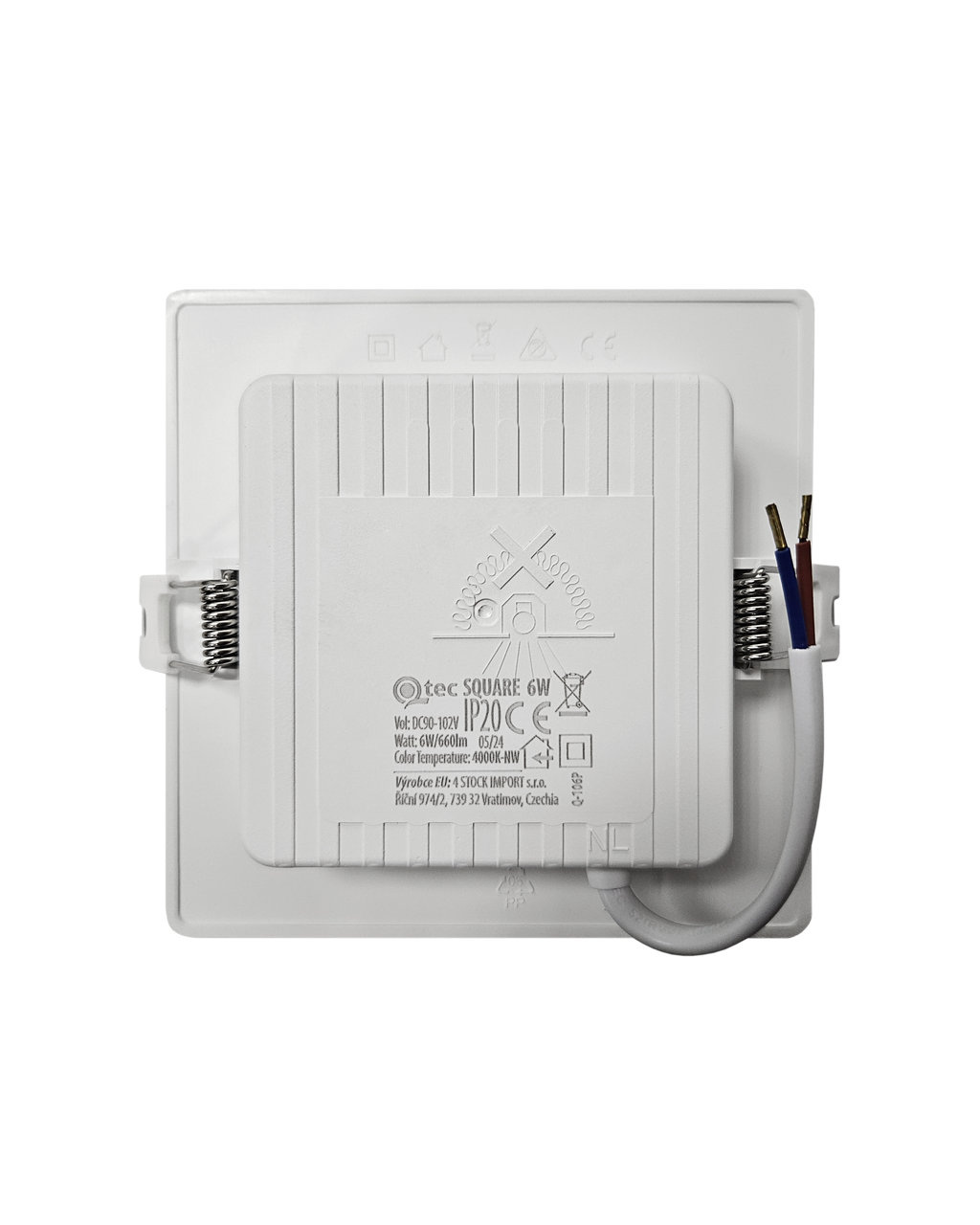 Q-106P LED panel 6W 660lm 4000K fehér - négyzet alakú, felületre szerelhető Qtec - Image 4