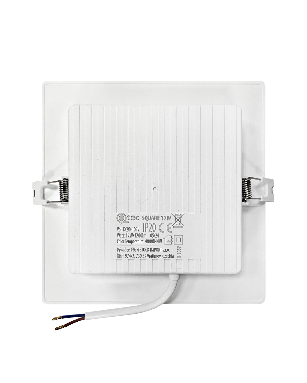Q-108P LED panel 12W 1200lm 4000K fehér - négyzet alakú, felületre szerelhető Qtec - Image 2