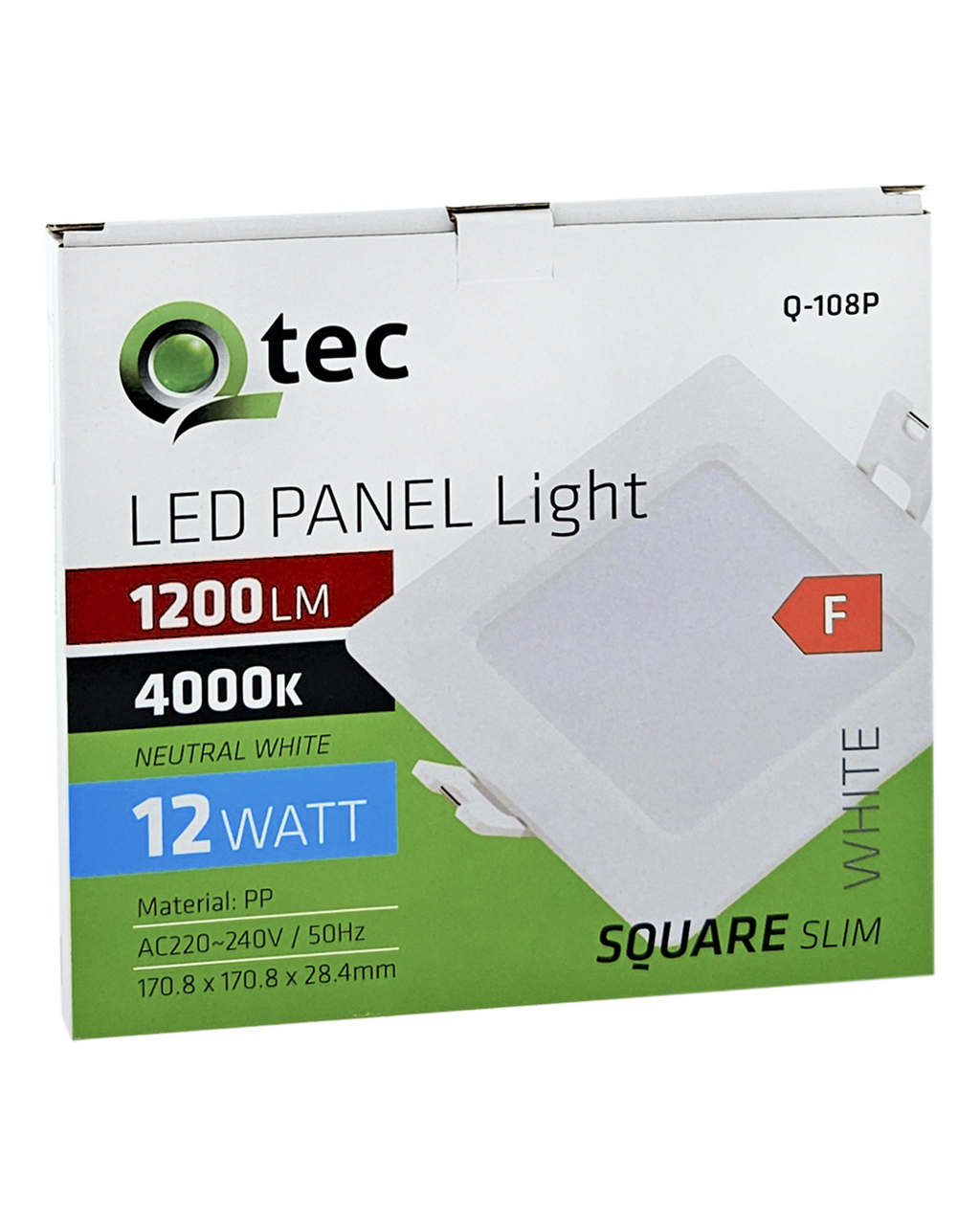 Q-106P LED panel 6W 660lm 4000K fehér - négyzet alakú, felületre szerelhető Qtec - Image 3
