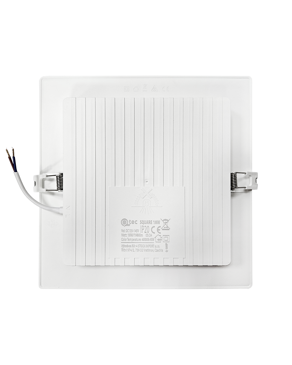 Q-109P LED panel 18W 1980lm 4000K fehér - négyzet alakú, felületre szerelhető Qtec - Image 3