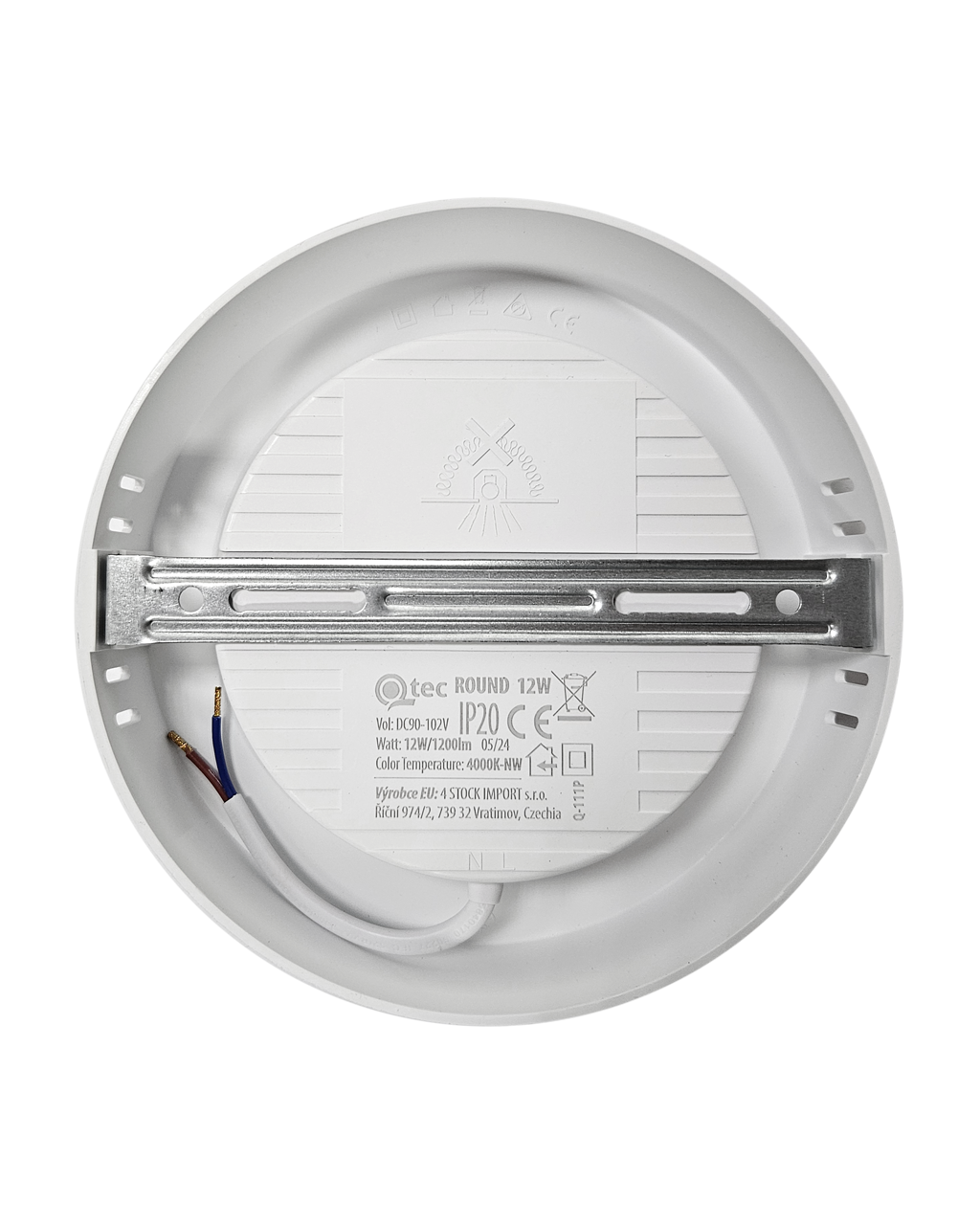 Q-111P LED panel 12W 1200lm 4000K fehér - kerek forma, felületre szerelhető Qtec - Image 4