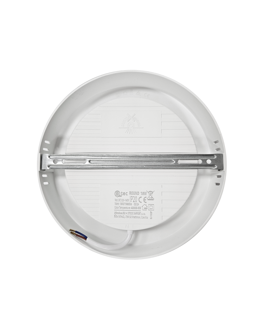 Q-112P LED panel 18W 1980lm 4000K fehér - kerek forma, felületre szerelhető Qtec - Image 4