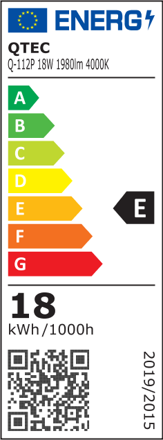 Q-112P LED panel 18W 1980lm 4000K fehér – kerek forma, felületre szerelhető Qtec Q-112P LED panel 18W 1980lm 4000K fehér – kerek forma, felületre szerelhető Qtec